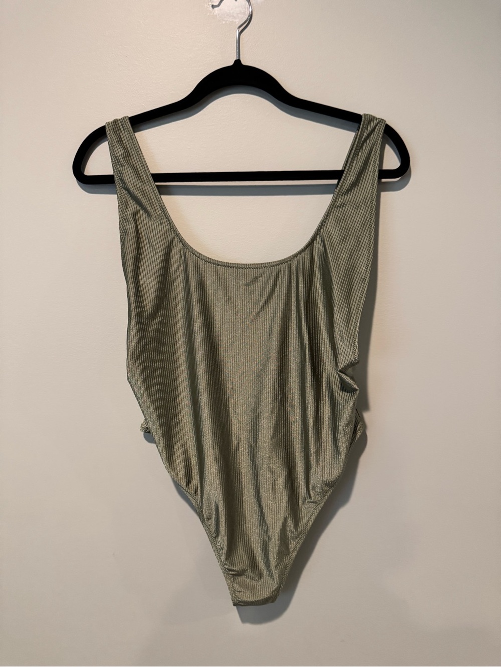 Aerie Shine Rib Birthday Scoop Cheekiest One Piece Swim Suit - Picture 2 of 3
